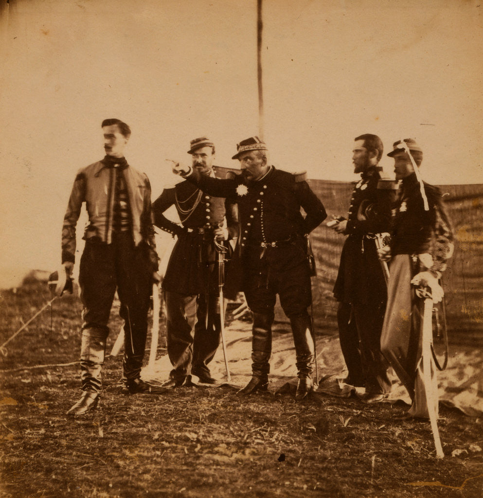 Detail of General Bosquet giving orders to his staff, Crimean War by Roger Fenton