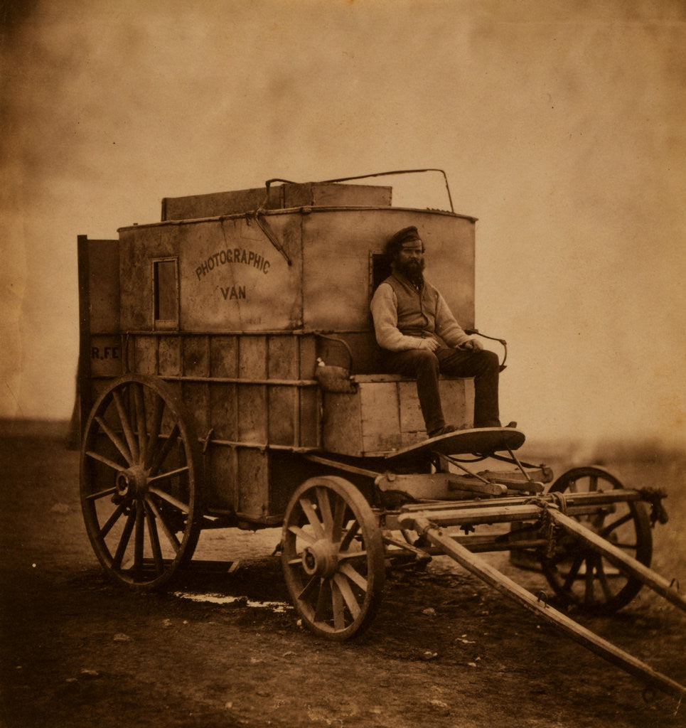 Detail of The artist's van, Crimean War by Roger Fenton