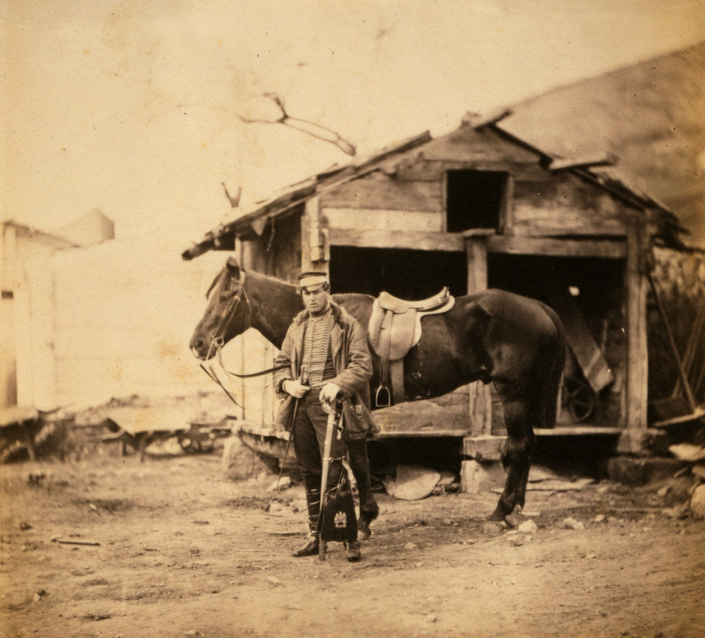 Detail of Captain King, horse artillery, Crimean War by Roger Fenton
