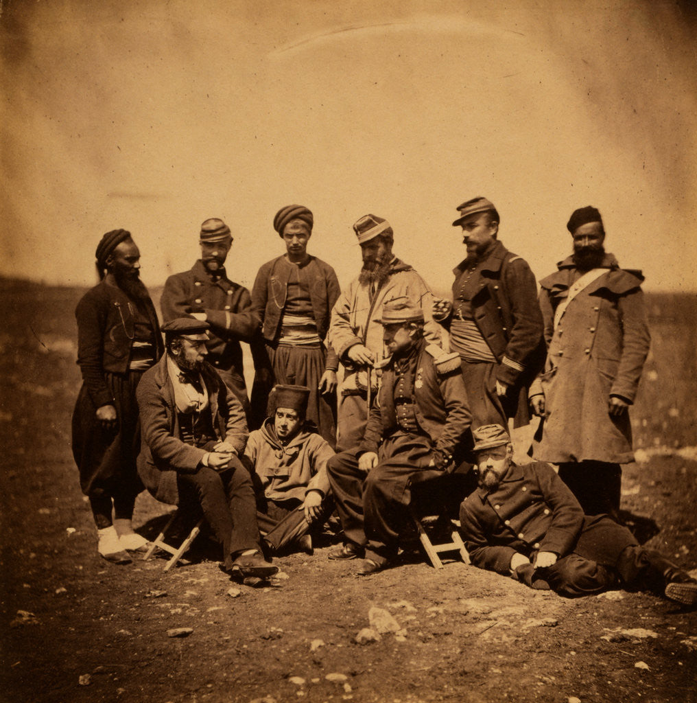 Detail of General Cissé, with officers & soldiers of General Bosquet's Division, Crimean War by Roger Fenton