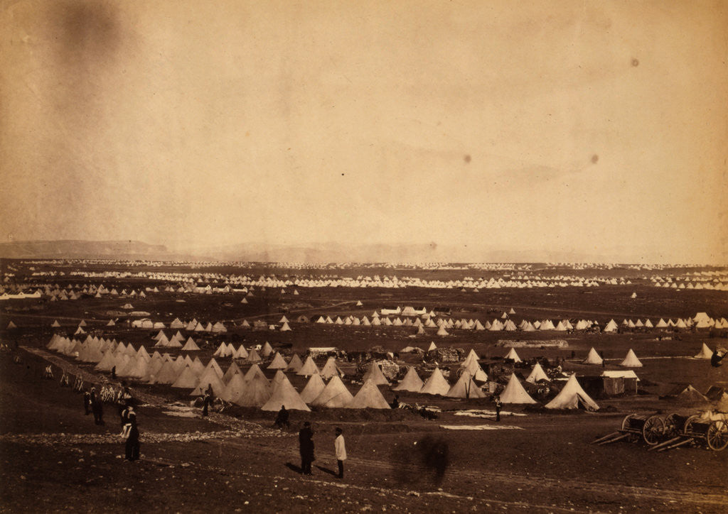 Detail of Looking towards Mackenzie's Heights, tents of the 33rd Regiment in the foreground, Crimean War by Roger Fenton