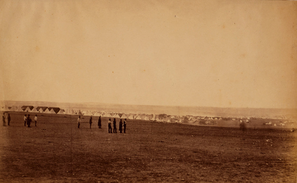 Detail of Camp of the 3rd Division, French tents in the distance, Crimean War by Roger Fenton