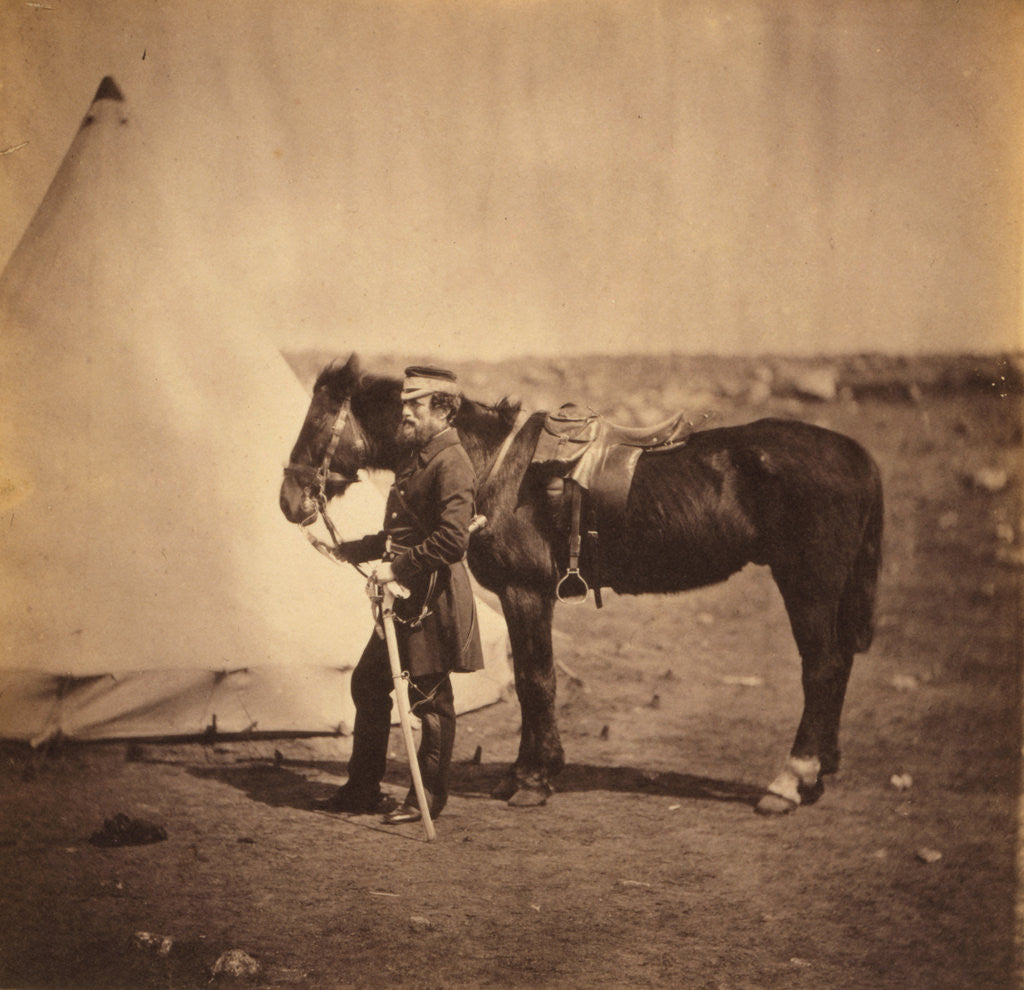 Detail of Captain Layard, aide-de-camp to Lieutenant General Pennefather, K.C.B., Crimean War by Roger Fenton