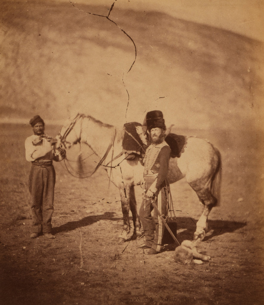 Detail of Lieutenant Yates, 11th Hussars, Crimean War by Roger Fenton