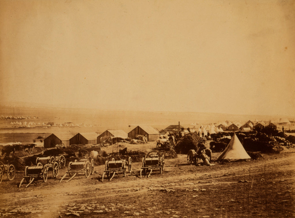 Detail of Artillery waggons by Roger Fenton