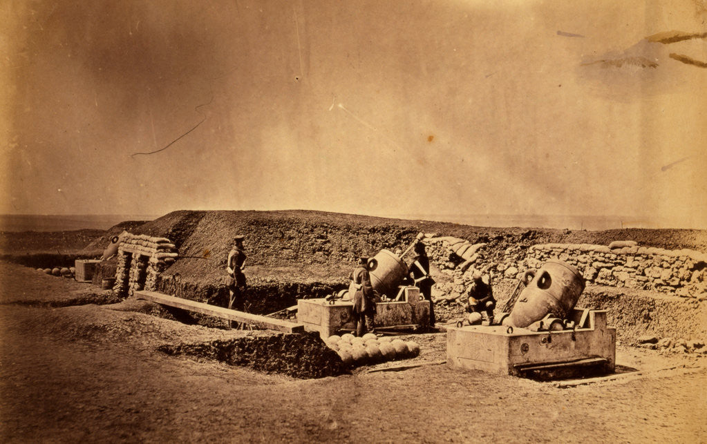 Detail of Mortar batteries in front of Picquet house Light Division, Crimean War by Roger Fenton