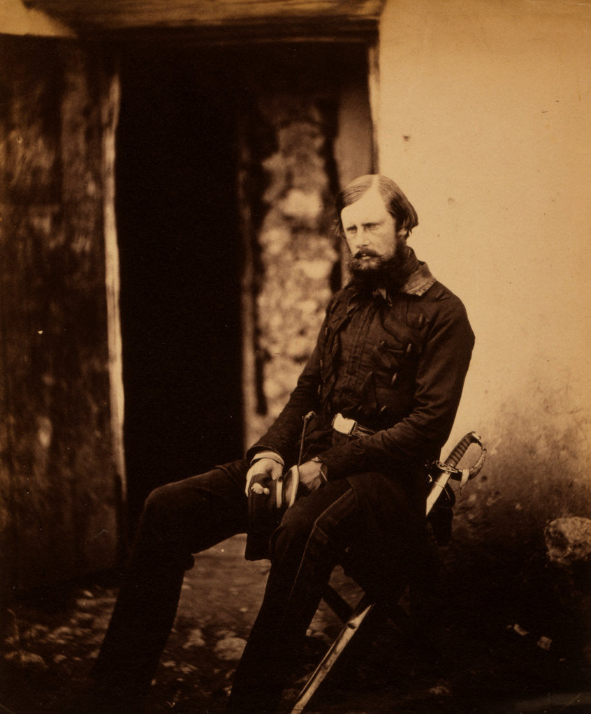 Detail of Lieutenant Colonel Prince Edward of Saxe Weimar, Crimean War by Roger Fenton