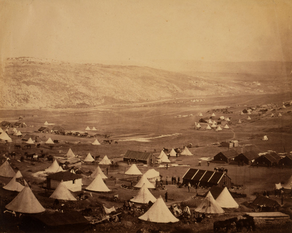 Detail of Cavalry camp, looking towards Kadikoi, Crimean War by Roger Fenton
