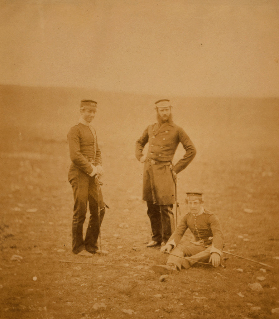 Detail of Major Daniels & officers, Crimean War by Roger Fenton