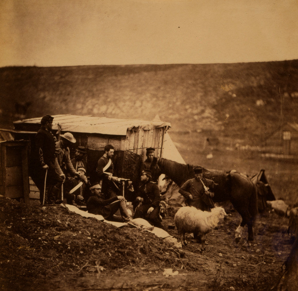 Detail of Group of 4th Dragoon Guards, Crimean War by Roger Fenton