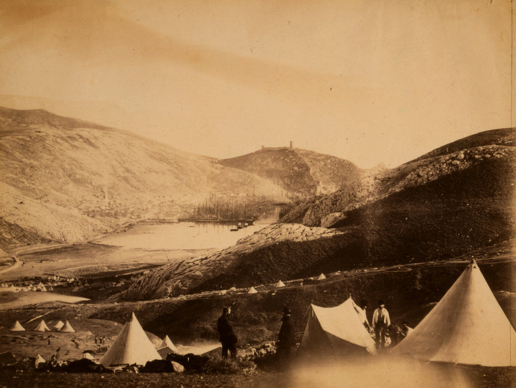 Detail of View of Balaklava from the top of Guard's Hill, Crimean War by Roger Fenton