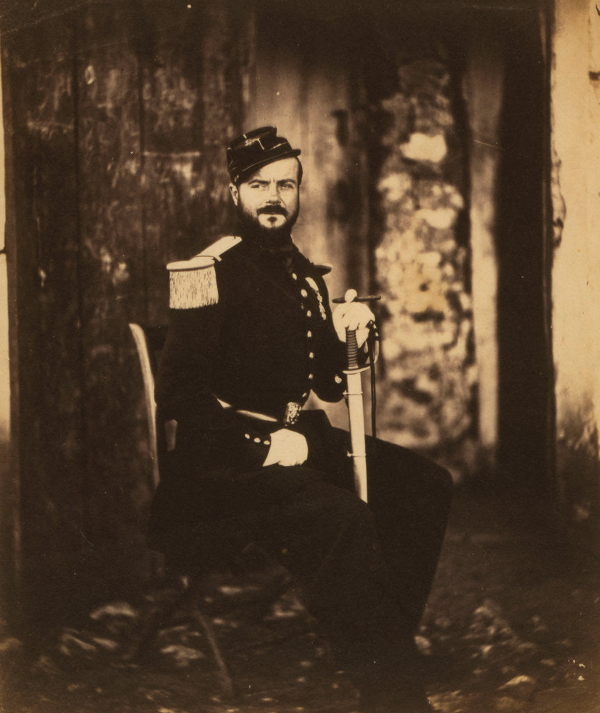 Detail of Captain Fay on General Bosquets staff, Crimean War by Roger Fenton