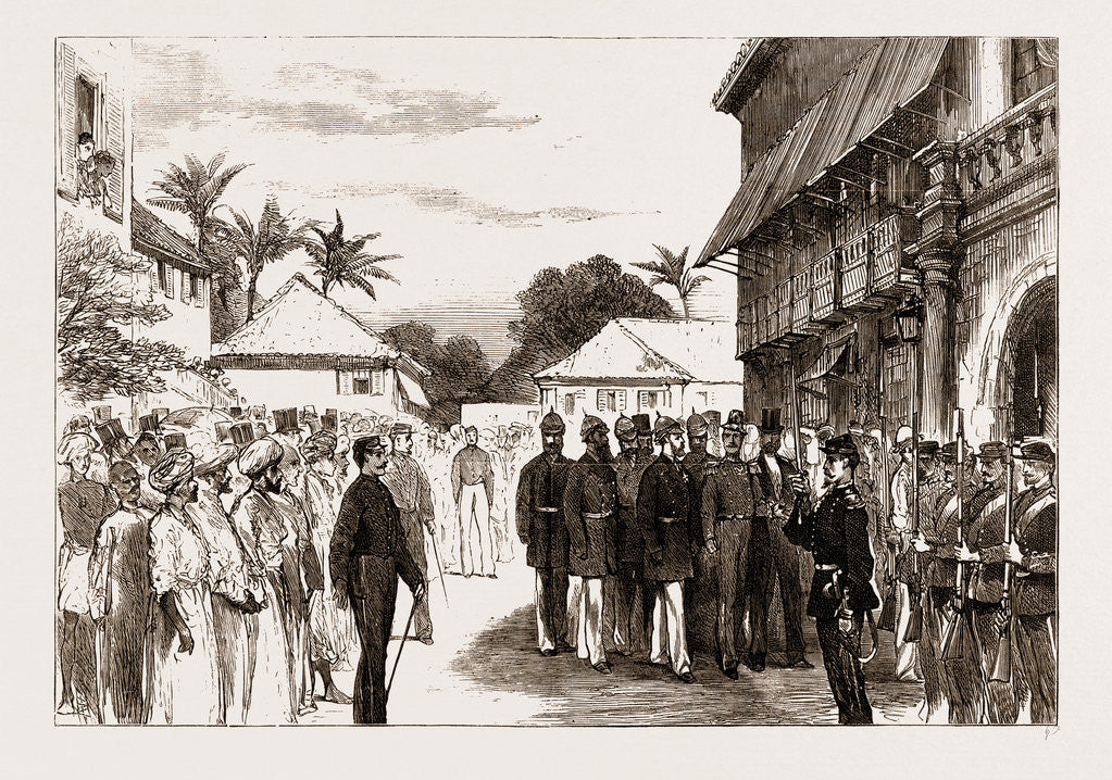 Detail of The Royal Visit To India: The Prince Of Wales At Goa: Arrival At The Governor's Palace by Anonymous
