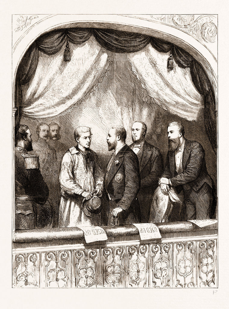 Detail of The Prince And The Ploughboy: Mr. Charles Mathews In The Prince Of Wales's Box At The English Theatre, Calcutta by Anonymous