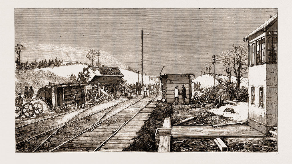 Detail of The Railway Accident At Abbot's Ripton, Scene On The Line After The Double Collision by Anonymous