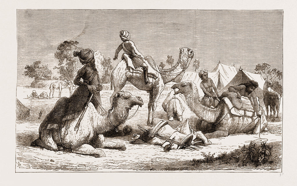 Detail of India, Camel Riders Of A Native Cavalry Regiment Preparing For A March by Anonymous