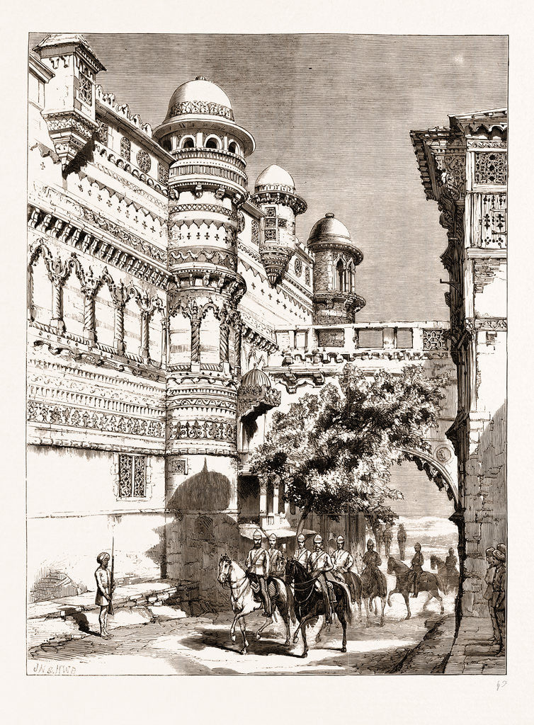Detail of The Prince Of Wales Visiting The Fort At Gwalior, India by Anonymous