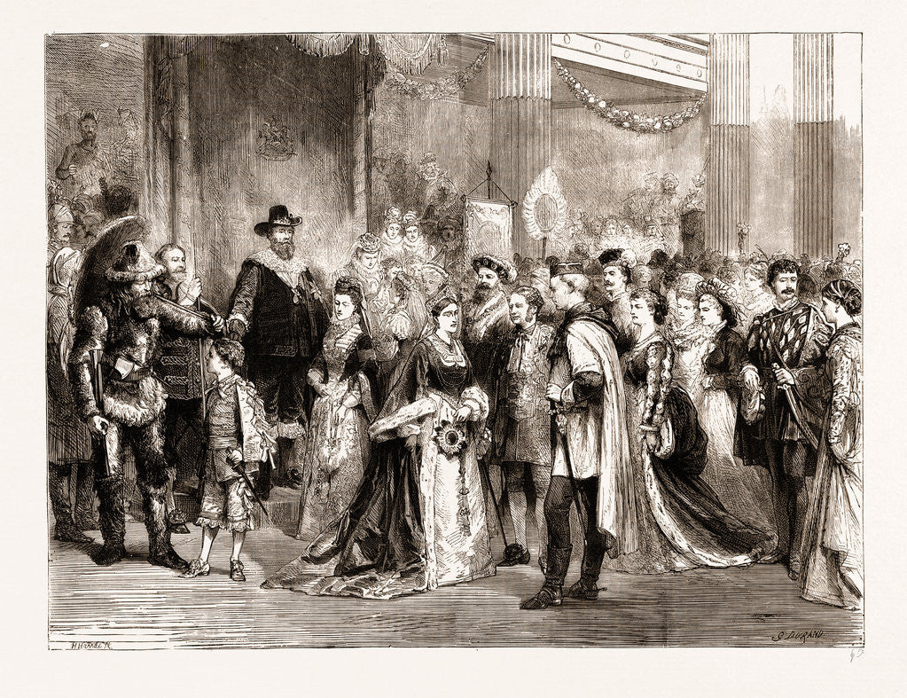 Detail of The Fancy Ball At Dublin Castle, 1876 by Anonymous