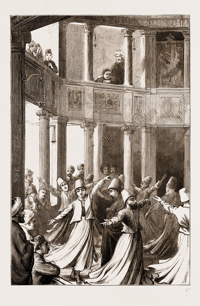 Detail of The Eastern Question: Dancing Dervishes, At Constantinople by Anonymous