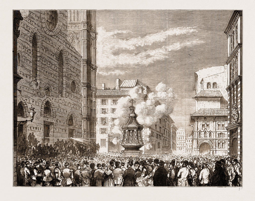 Detail of Eastertide Ceremonies: lo Scoppio Del Carro At Florence by Anonymous