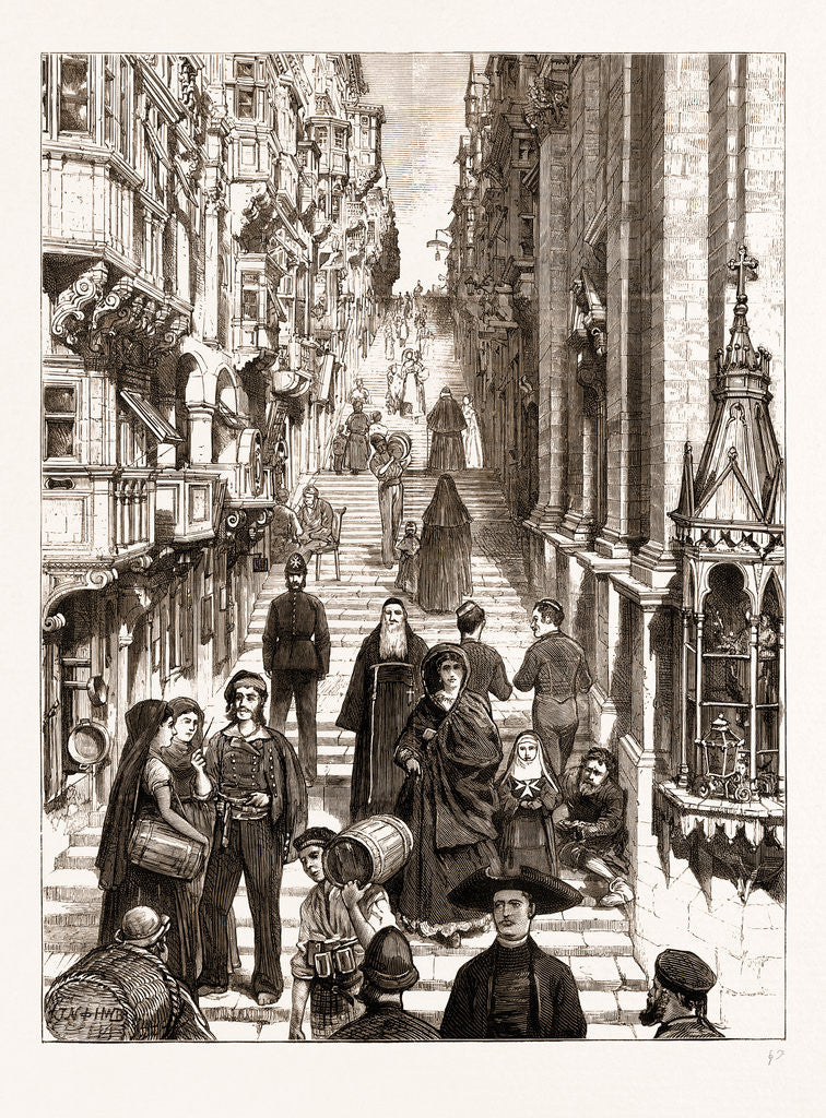 Detail of The Strada San Giovanni, 1876; those Cursed Streets Of Stairs by Anonymous