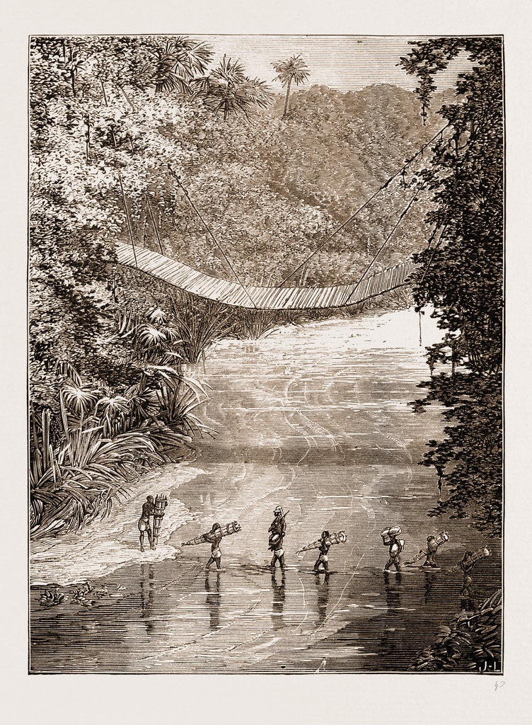 Detail of Suspension Bridge Over The Lulindi, Africa by Anonymous