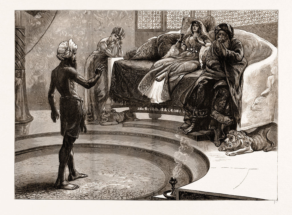 Detail of John The Baptist Reproving Herod: For Herod Had Laid Hold On John, And Bound Him by Anonymous