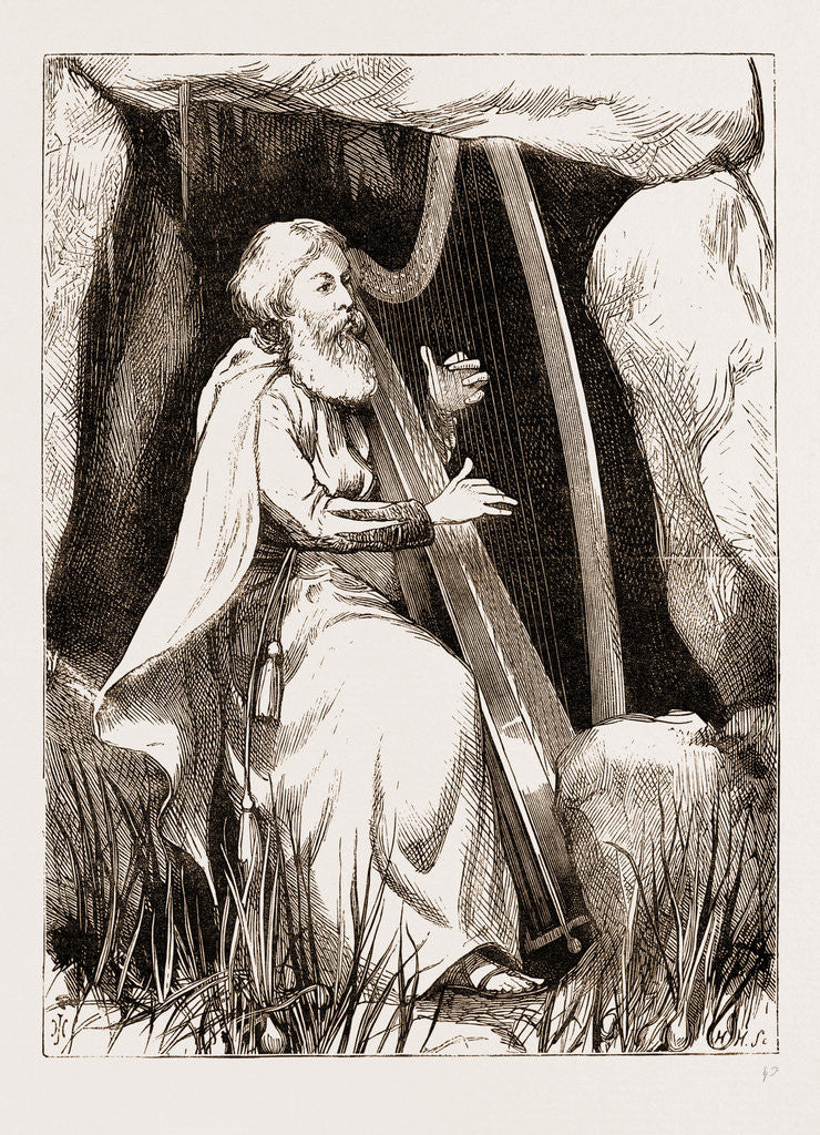 Detail of The Prince Of Wales At Gibraltar, 1876: The Harper Of The 23rd Royal Welsh Fusiliers by Anonymous