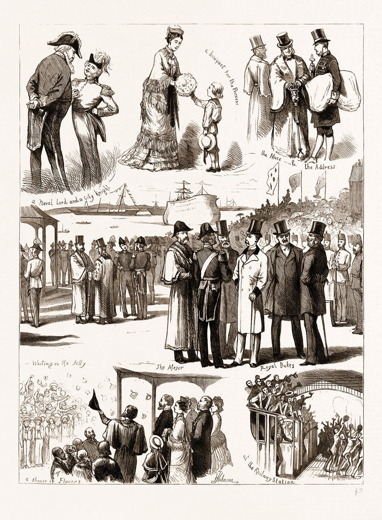 Detail of Reception Of The Prince Of Wales At Portsmouth, UK by Anonymous