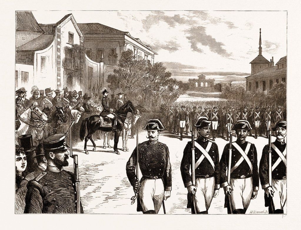 Detail of The Prince Of Wales At Madrid: Royal Review In The Prado, 1876 by Anonymous