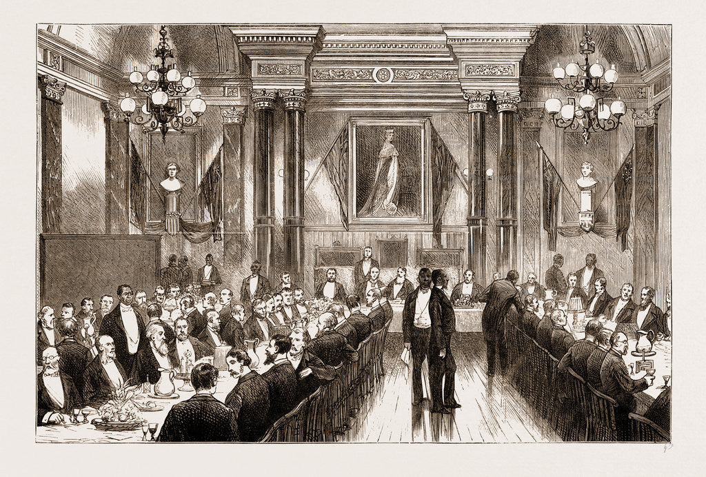 Detail of The American Centennial Exhibition, 1876: Banquet Given By The British Ambassador by Anonymous