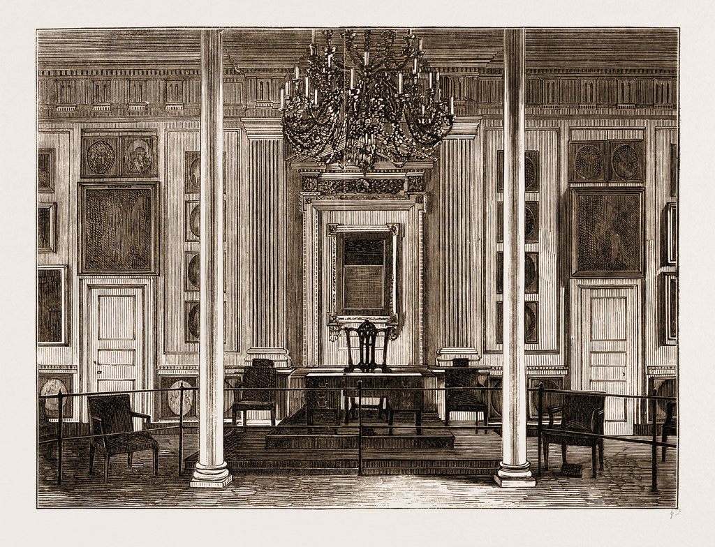 Detail of The American Centennial Exhibition, 1876: Room In Independence Hall Where The Declaration Of Independence Was by Anonymous