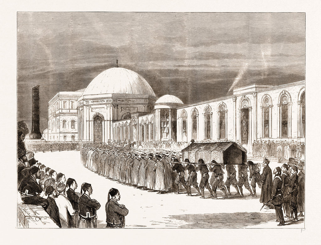 Detail of The Eastern Question: Funeral Procession Of The Late Sultan Entering The Mausoleum Of Sultan Mahmoud Il by Anonymous