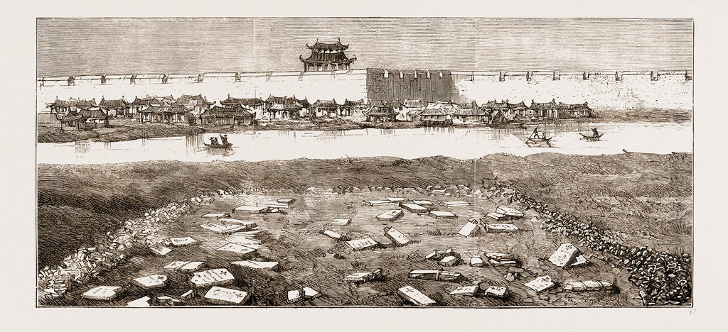 Detail of Remains Of The British Military Cemetery At Tientsin, Peiho River by Anonymous