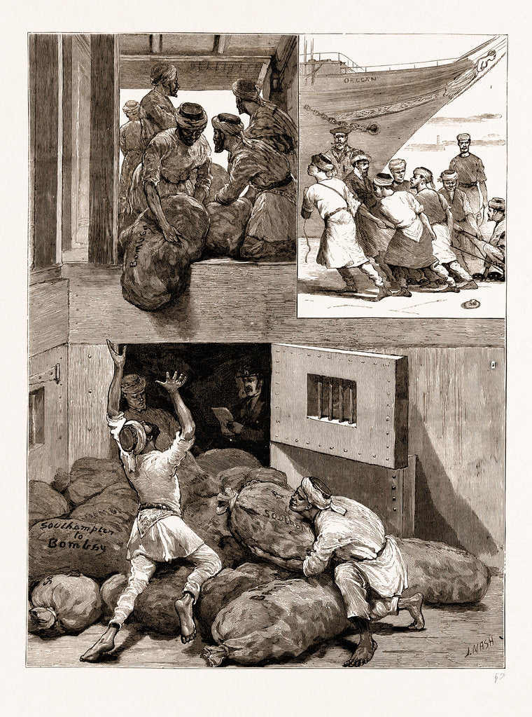 Detail of On The Way To India, Southampton by Anonymous