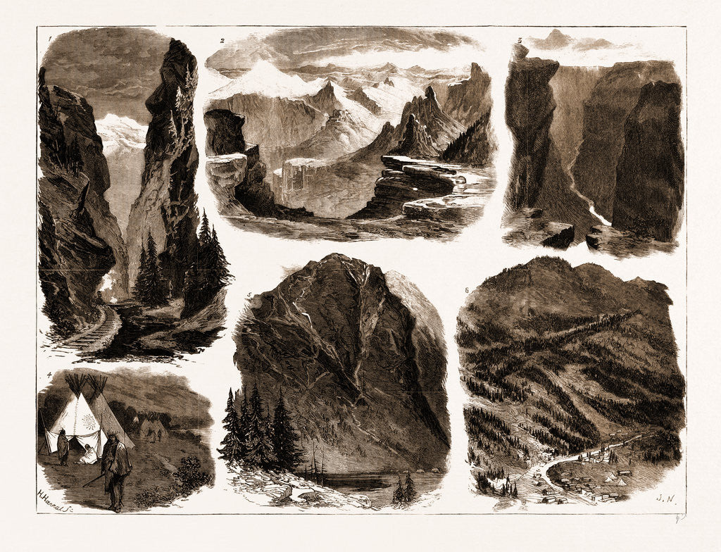 Detail of Views On The Denver And Rio Grande Railway, United States by Anonymous