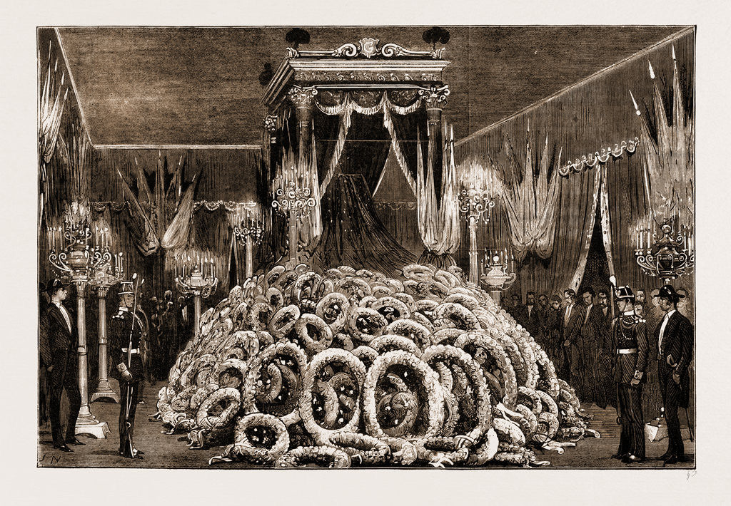 Detail of The Late Leon Gambetta: The Lying-in-state In The Mortuary Chamber In The Palais Bourbon, France by Anonymous