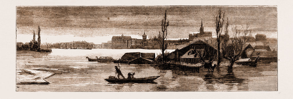 Detail of The Disastrous Floods In Austria-hungary: View Of Raab Lately Inundated By The Danube, Austria by Anonymous