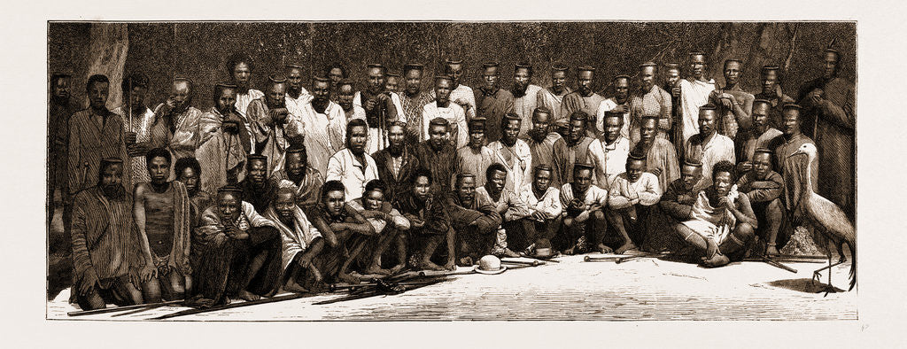 Detail of The Restoration Of Cetawayo: Chief Dunn's Men: Part Of The Zulu Deputation Of 1,600 Who Came In To Ask For The Return Of The King, 1883 by Anonymous