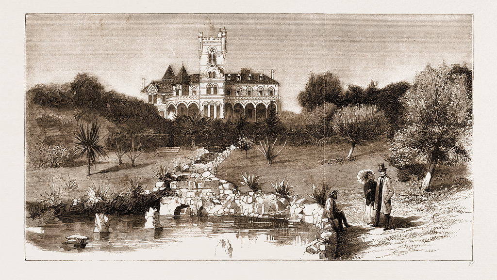 Detail of General View Of The Chateau Scott, Where Mr. Gladstone Is Residing by Anonymous