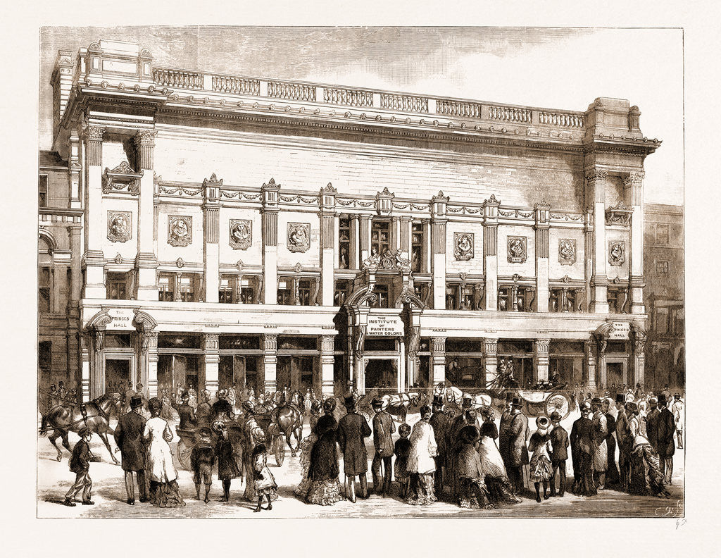 Detail of The New Building Of The Institute Of Painters In Water Colours, And The Prince's Hall by Anonymous