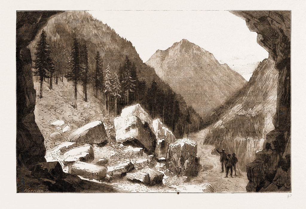 Detail of The Gorges Of The Fraser River: A Tunnel On The Canadian Pacific Railway, Canada by Anonymous