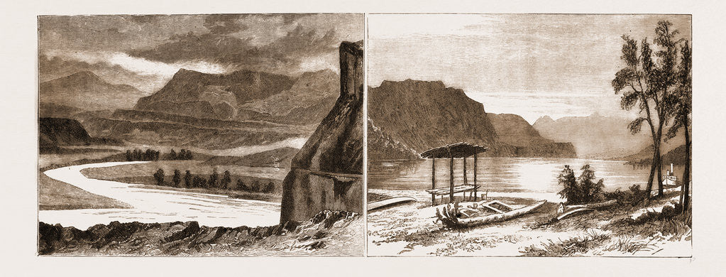 Detail of River Terraces On The Thompson River; The Narrows, On An Arm Of The Schuswappe Lake by Anonymous