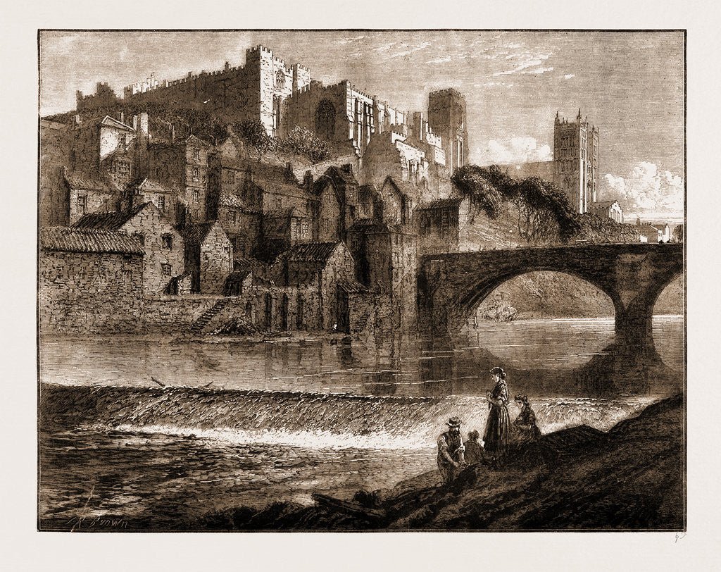 Detail of The Castle And Cathedral, And Framwellgate Bridge Over The Wear by Anonymous