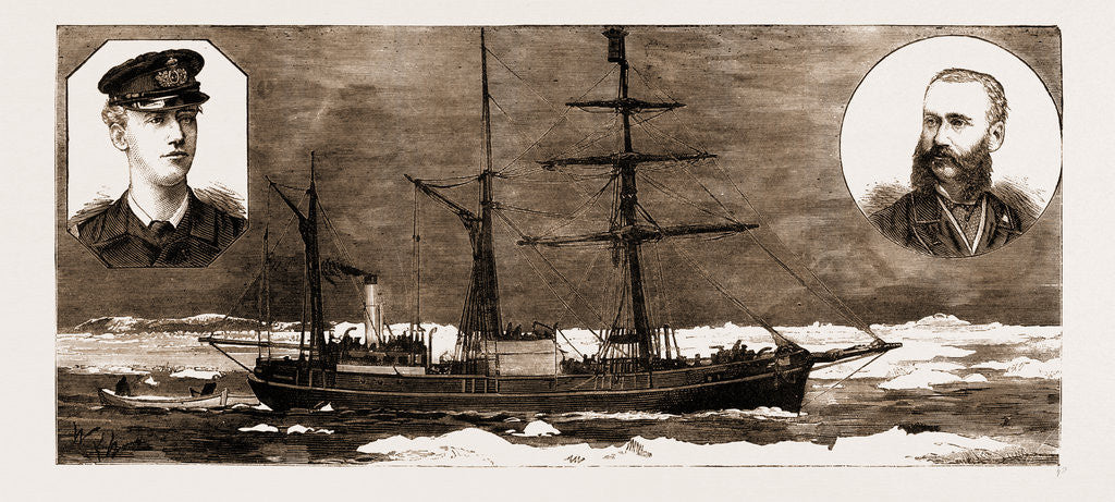 Detail of The Danish Nort-polar Expedition: The djimphna, 1883; Lieutenant Hovgaard by Anonymous
