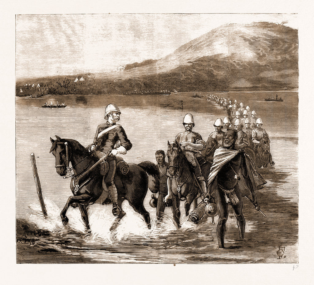 Detail of The Restoration Of Cetewayo: The Military Escort Crossing The Tugela On Their Way To Meet The King, 1883 by Anonymous