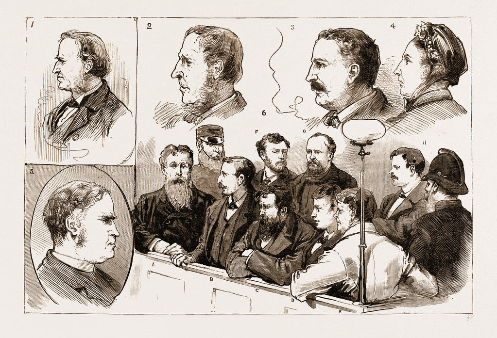 Detail of The Murder League In Ireland, Examination At Kilmainham Of The Prisoners Charged With The Phoenix Park Murders by Anonymous
