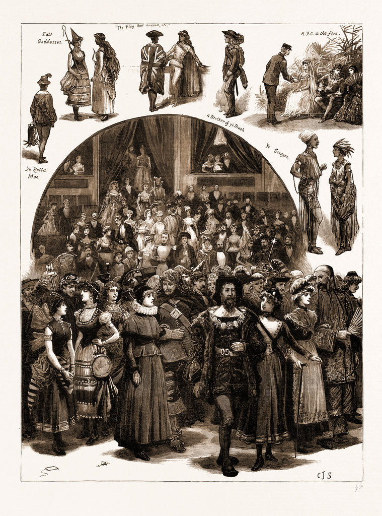 Detail of Fancy Dress Ball At The Royal Albert Hall In Aid Of The Bolingbroke House Pay Hospital by Anonymous
