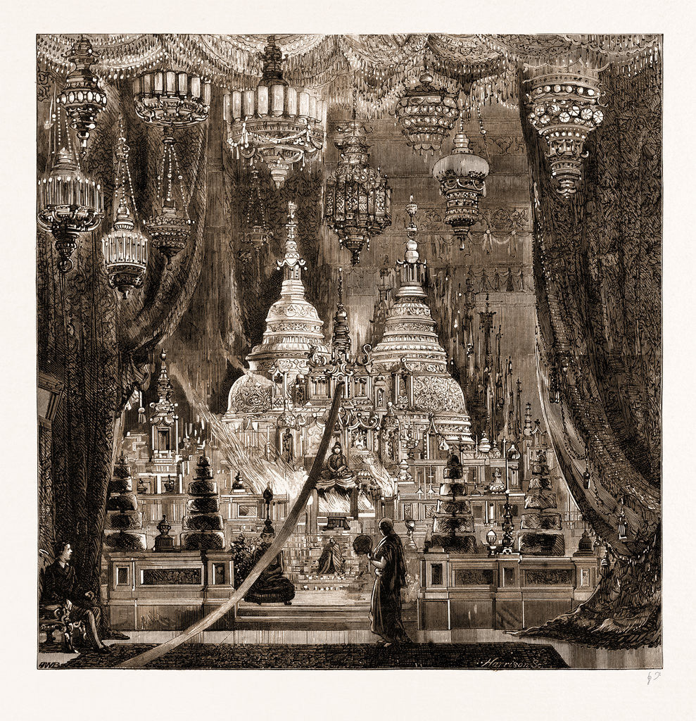 Detail of The Late Queen Of Siam And Her Infant Daughter At Bangkok, Siam by Anonymous