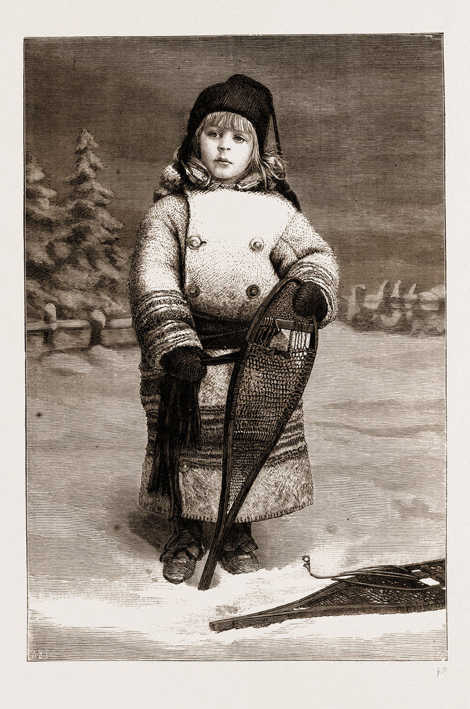 Detail of Little Snowshoes, A Canadian Sketch by Anonymous